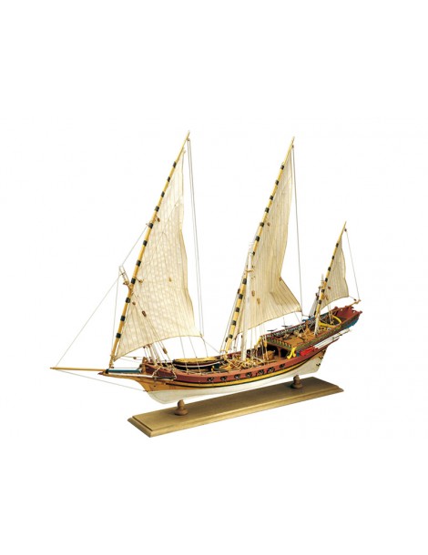 AMATI Sciabecco pirate ship 1753 1:60 set