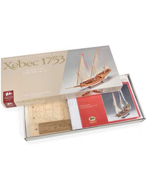 AMATI Sciabecco pirate ship 1753 1:60 set