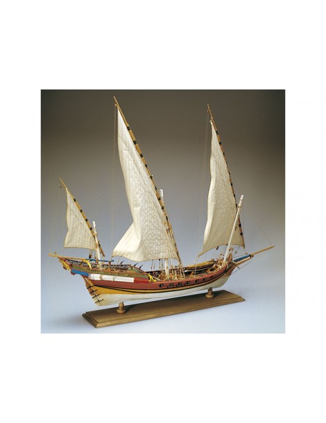 AMATI Sciabecco pirate ship 1753 1:60 set