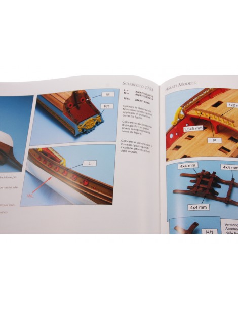 AMATI Sciabecco pirate ship 1753 1:60 set