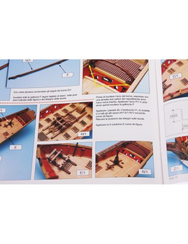 AMATI Sciabecco pirate ship 1753 1:60 set