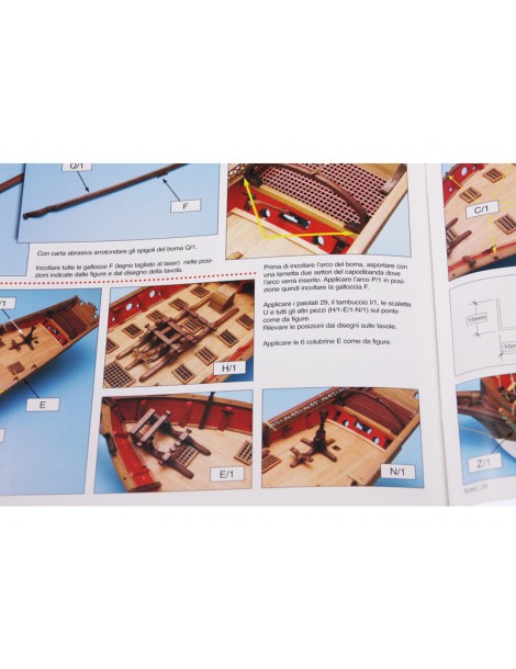 AMATI Sciabecco pirate ship 1753 1:60 set