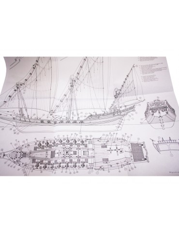 AMATI Sciabecco pirate ship 1753 1:60 set
