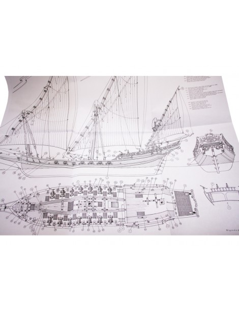 AMATI Sciabecco pirate ship 1753 1:60 set