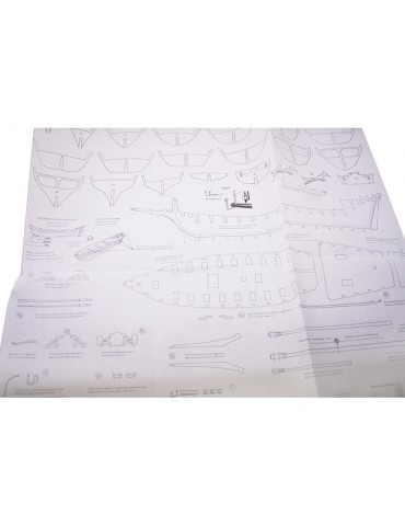 AMATI Sciabecco pirate ship 1753 1:60 set