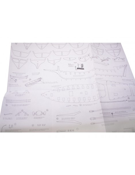 AMATI Sciabecco pirate ship 1753 1:60 set