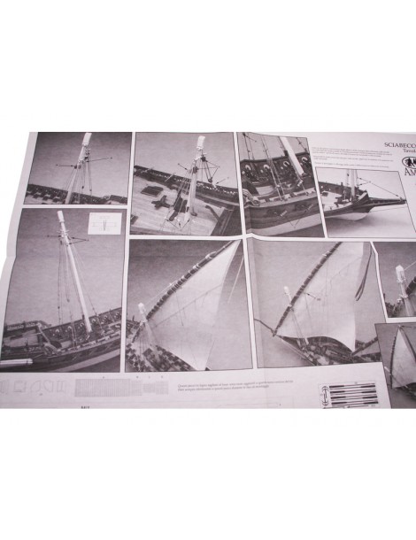 AMATI Sciabecco pirate ship 1753 1:60 set