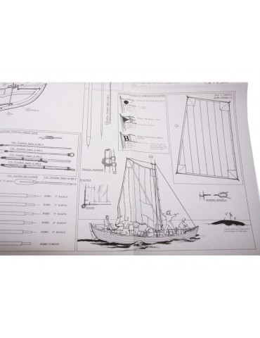 AMATI Walfangboot harpoon boat 1860 1:16 set