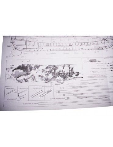 AMATI Walfangboot harpoon boat 1860 1:16 set