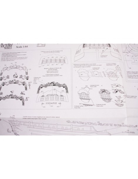 VICTORY MODELS H.M.S Pegasus 1776 1:64 kit
