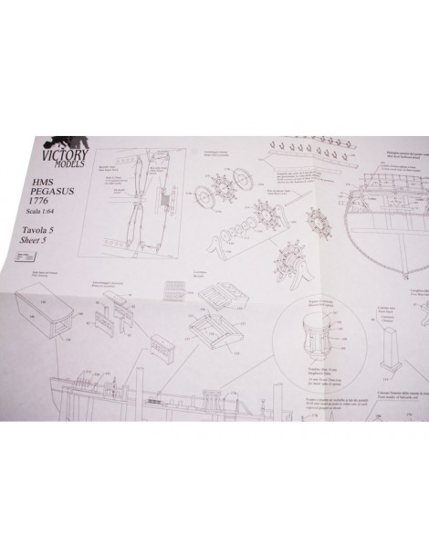 VICTORY MODELS H.M.S Pegasus 1776 1:64 kit