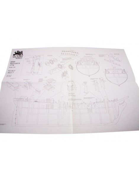 VICTORY MODELS H.M.S Pegasus 1776 1:64 kit