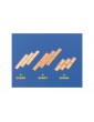 Copper Plates, embossed, 6x12mm (100)