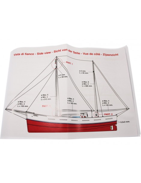 Mantua Model Sailboat Capri 1:35 kit