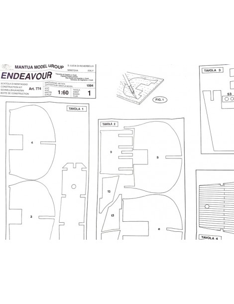 Mantua Model Endeavour 1:60 kit
