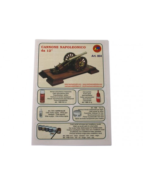 Mantua Model Napoleonic cannon 1:17 kit