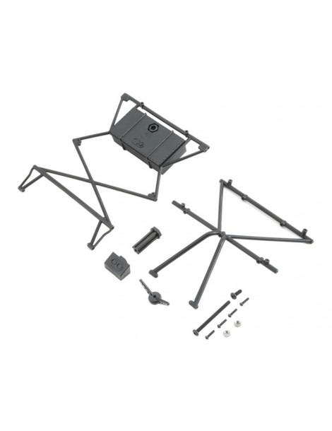 Losi Top Bar X-Bar Cover and Tire Mount: Baja Rey