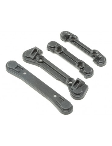 Losi Front and Rear Pin Mount Cover Set: Lasernut U4, Tenacity