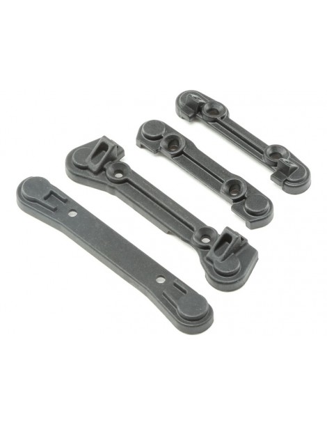 Losi Front and Rear Pin Mount Cover Set: Lasernut U4, Tenacity