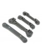 Losi Front and Rear Pin Mount Cover Set: Lasernut U4, Tenacity