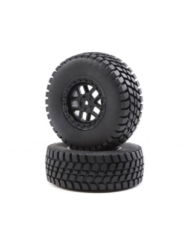 Losi 1/10 Alpine Front/Rear 2.2/3.0 Pre-Mounted Tires, 12mm Hex (2): Baja Rey