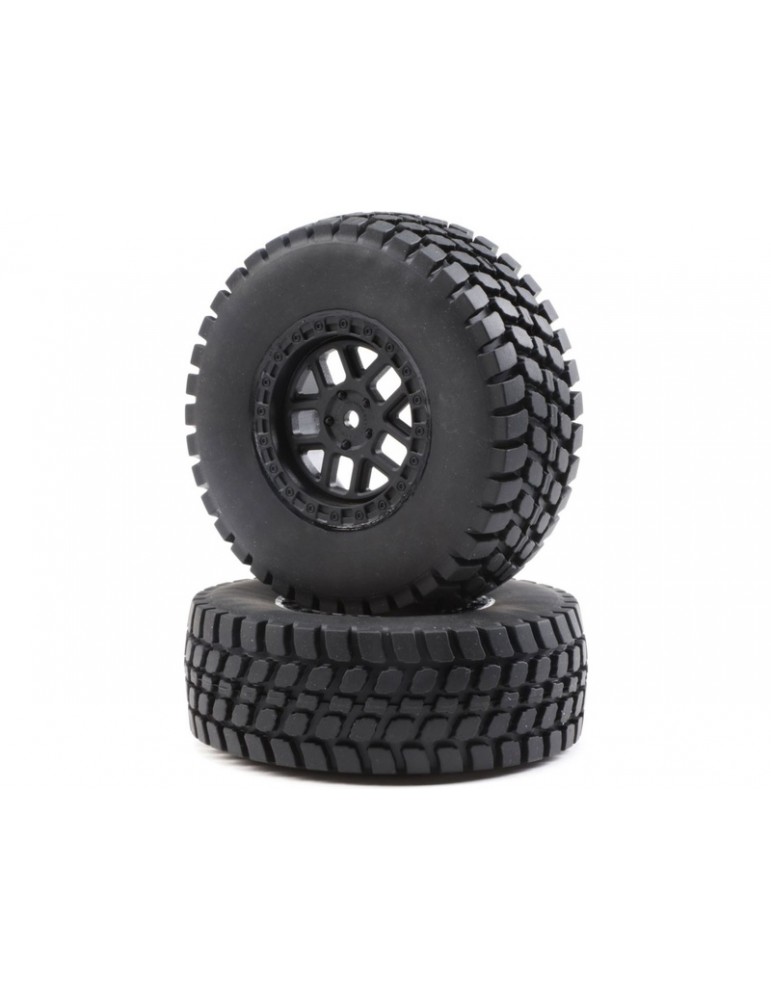 Losi 1/10 Alpine Front/Rear 2.2/3.0 Pre-Mounted Tires, 12mm Hex (2): Baja Rey