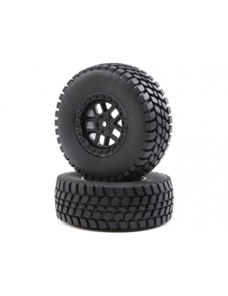 Losi 1/10 Alpine Front/Rear 2.2/3.0 Pre-Mounted Tires, 12mm Hex (2): Baja Rey