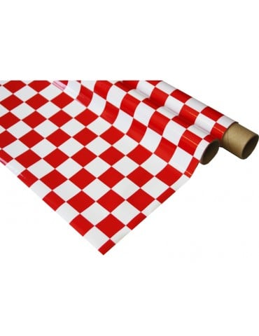 IronOnFilm - checkered white/red 0.6x2m