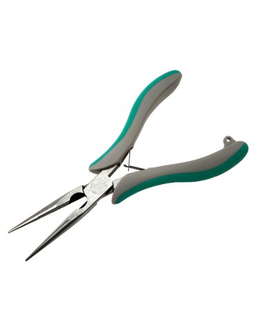 Long needle pliers with spring