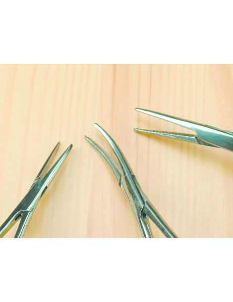 Modelcraft Curved Locking Forceps Jaws Serrated