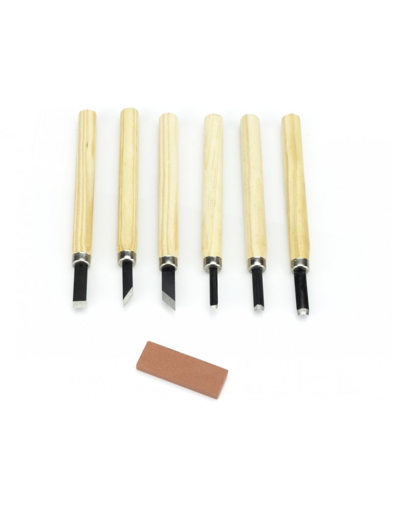 Modelcraft Wood Carving Tool Set, Sharpening Stone