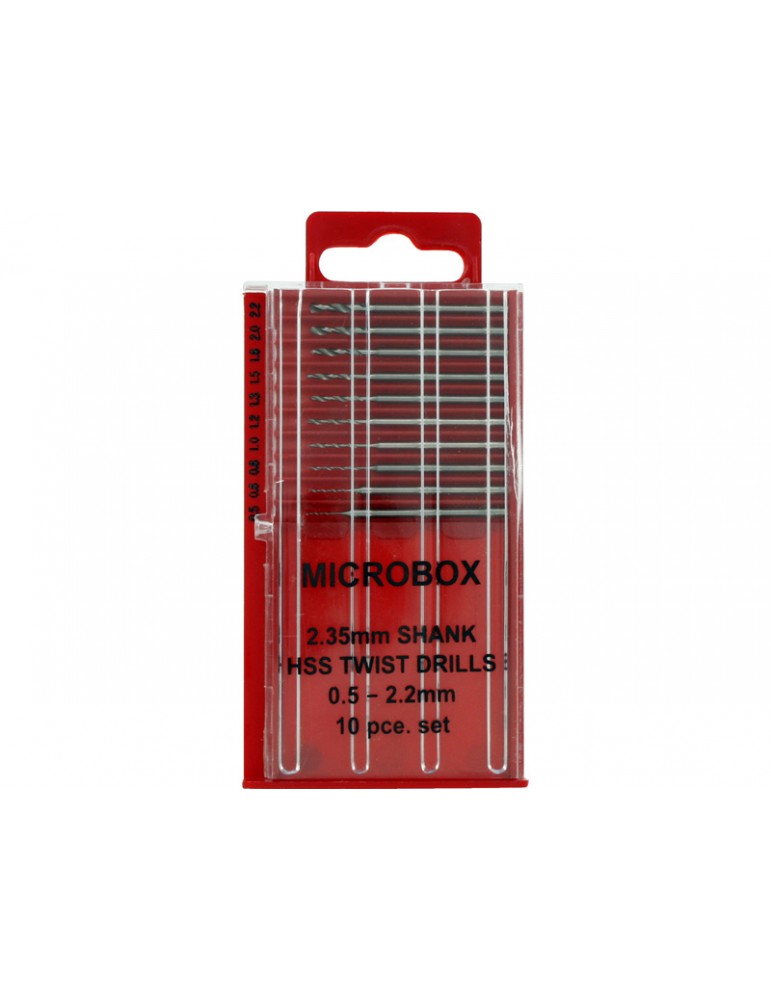 Modelcraft HSS Drill 0.5-2.2mm with Bit 2.35mm (10pcs Set)