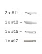 Modelcraft Assorted Blades (2x 11, 10, 16, 17)