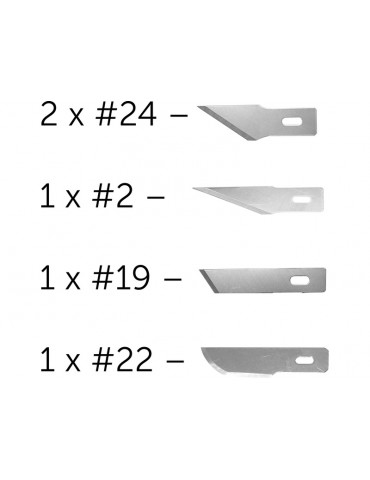 Modelcraft Assorted Blades (2x 24, 2, 19, 22)