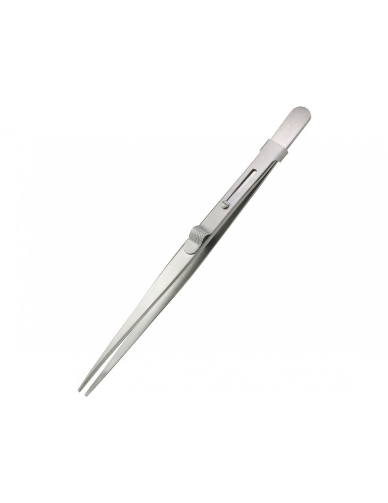 Modelcraft Fine Serrated Locking Stainless Steel Tweezers