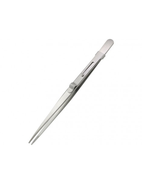 Modelcraft Fine Serrated Locking Stainless Steel Tweezers