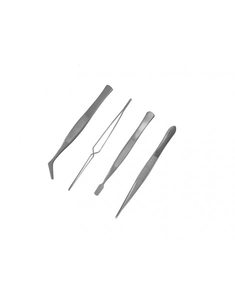 Modelcraft 4 Pce Stainless Steel Tweezers Set