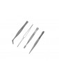 Modelcraft 4 Pce Stainless Steel Tweezers Set