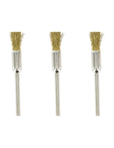 Rotacraft Brass Pencil Brushes (3pcs)