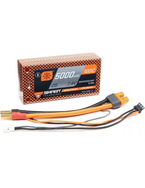 Spektrum Smart LiPo 7.4V 5000mAh 100C Short HC