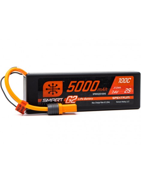 Spektrum Smart G2 LiPo 7.4V 5000mAh 100C HC IC5