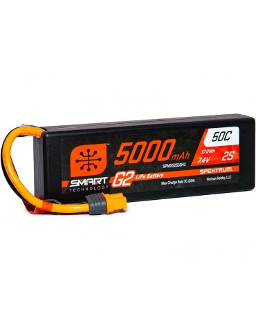 Spektrum Smart G2 LiPo 7.4V 5000mAh 50C HC IC3