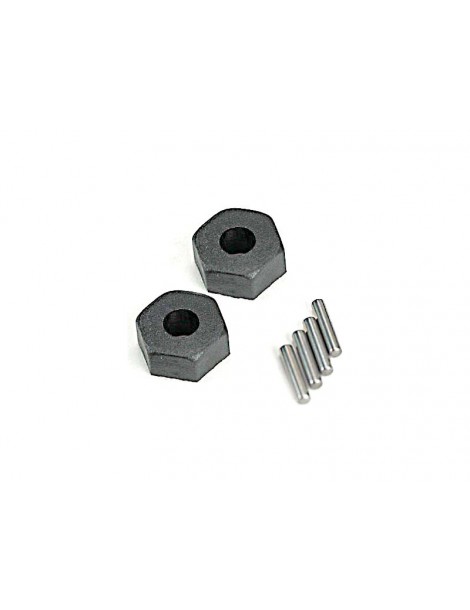 Traxxas Wheel hubs, hex (2)/ stub axle pins (2)