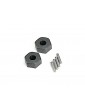 Traxxas Wheel hubs, hex (2)/ stub axle pins (2)