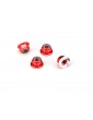 Traxxas Nuts, M4 aluminum, flanged, serrated (red) (4)