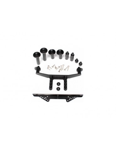 Traxxas Body mount, front & rear (black)