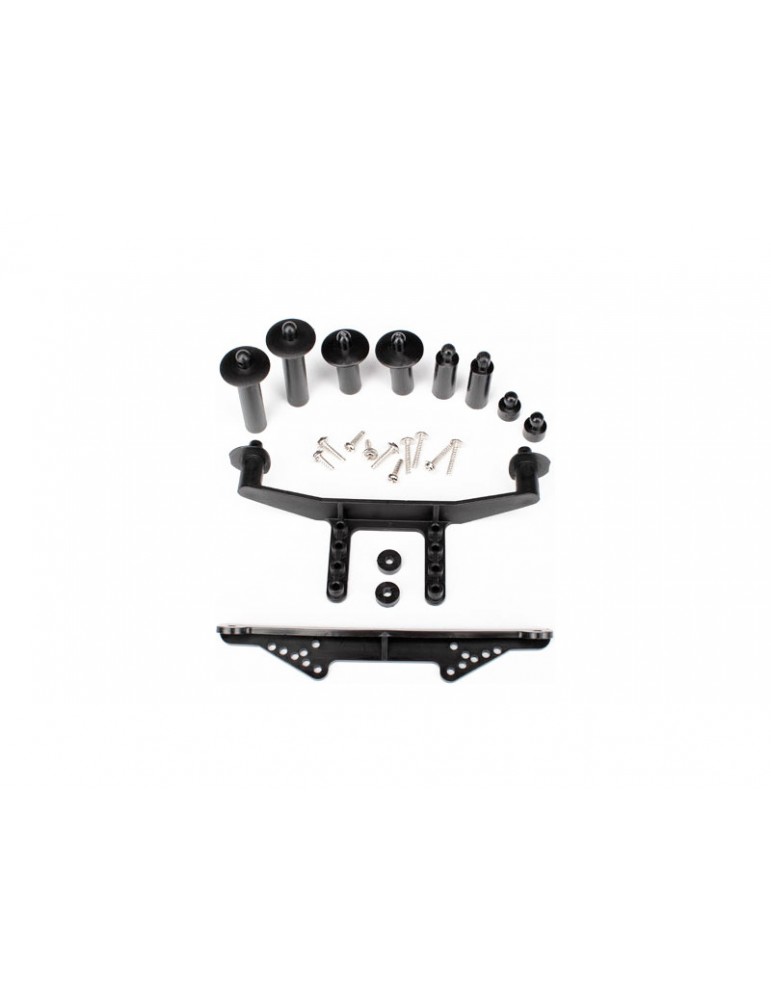 Traxxas Body mount, front & rear (black)