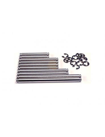 Traxxas Suspension pin set, hard chrome (w/ E-clips)