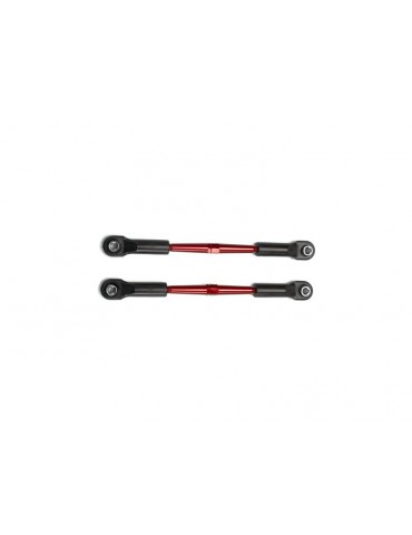 Traxxas Turnbuckles, aluminum (red-anodized), toe links, 61mm (2)