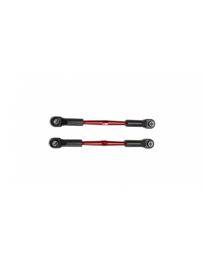 Traxxas Turnbuckles, aluminum (red-anodized), toe links, 61mm (2)